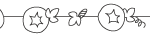 区切り線の画像：朝顔模様